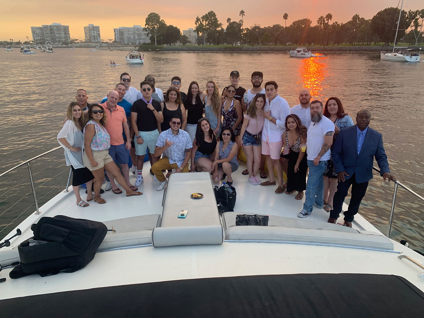 Furer Organization team on an incentive boat trip